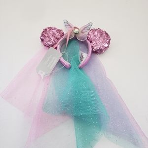 Disney Butterfly Mickey Ears Tulle Ornament Sequin